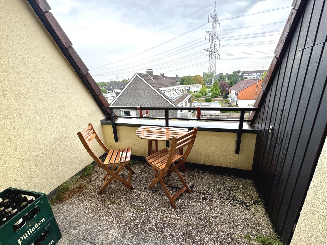 geschützter Balkon