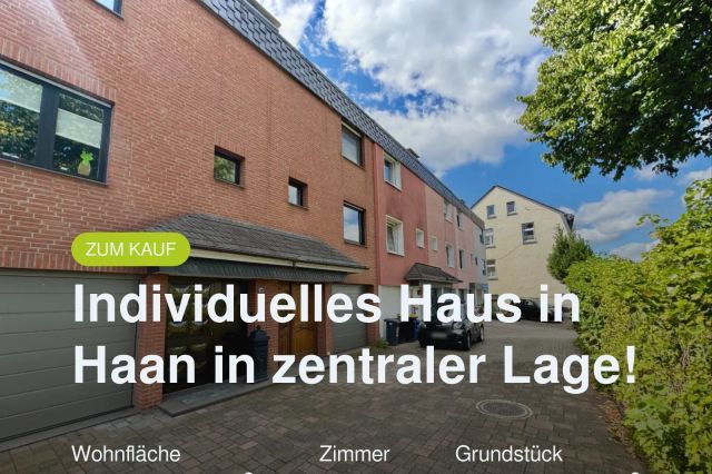 Neu im Angebot: Individuelles Haus in Haan in zentraler Lage!