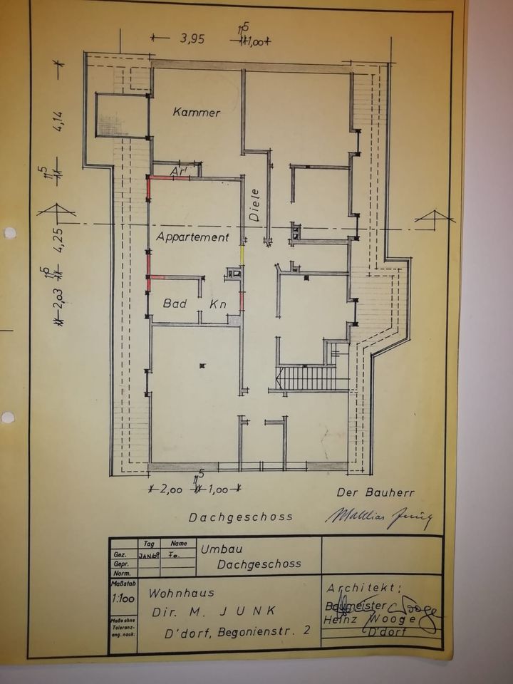 DG Ebene Aufteilungsplan - Apartement
