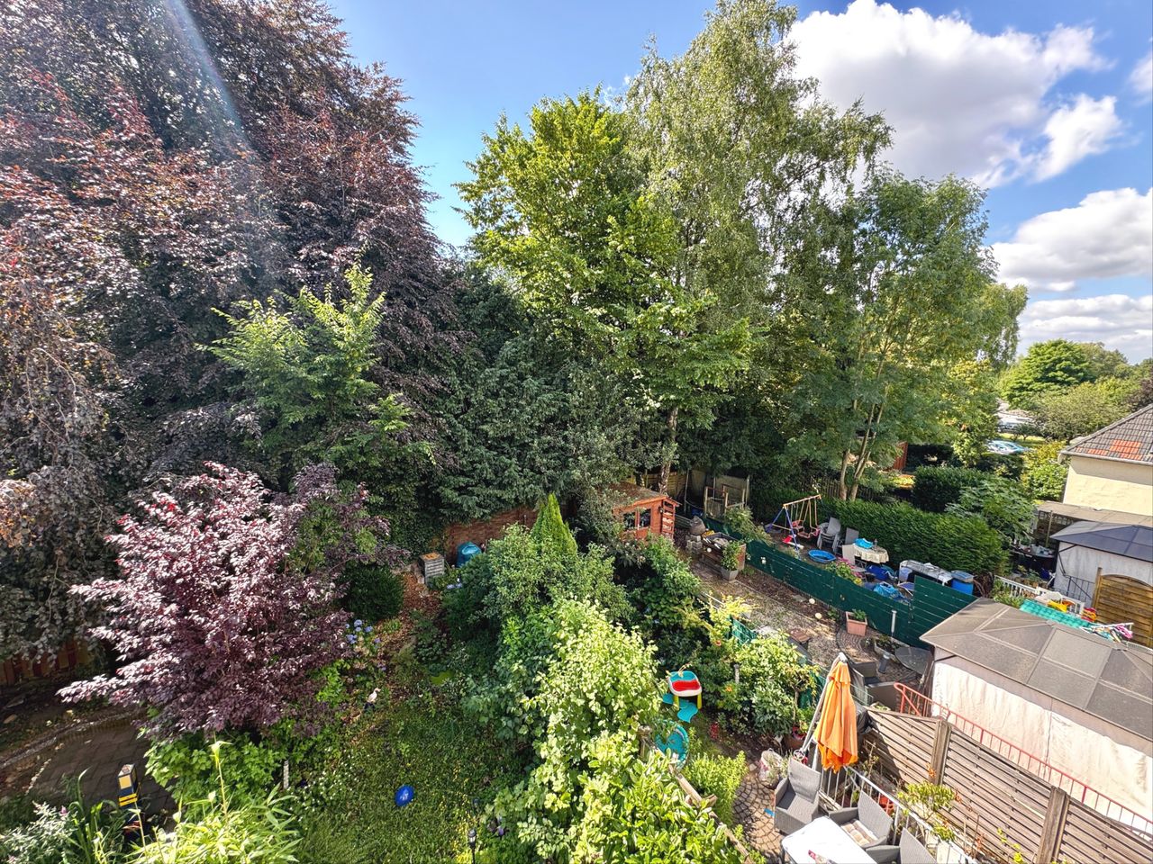 Blick aus dem Schlafraum