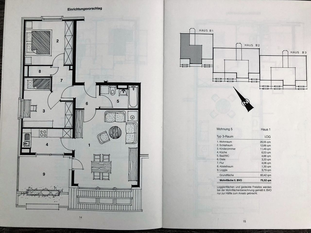 Grundriss inkl. Wfl.berechnung